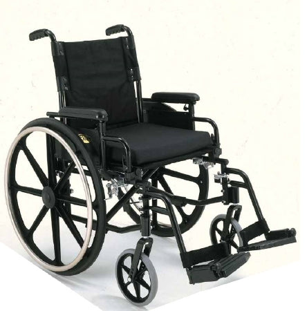 Merits Health Products Lightweight Wheelchair Sequoia High Strength Dual Axle Desk Length Arm Flip Back / Padded Arm Style 8 Inch Front Casters / 24 Inch Rear Wheels Black Upholstery 18 Inch Seat Width 250 Lbs. Weight Capacity - L220AMDFMU0