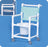 Original - Commode / Shower Chair Fixed Arm PVC Frame Mesh Back 21 Inch Seat Width - SC9211 P