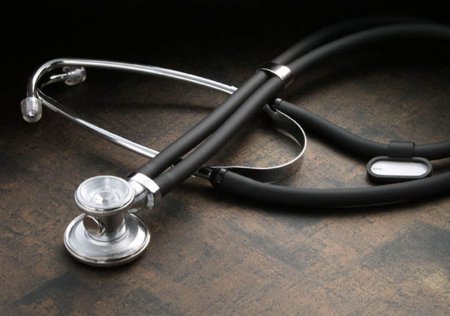 Dukal - Sprague Stethoscope Black 2-Tube 22 Inch Tube Double-Sided Chestpiece - 1300