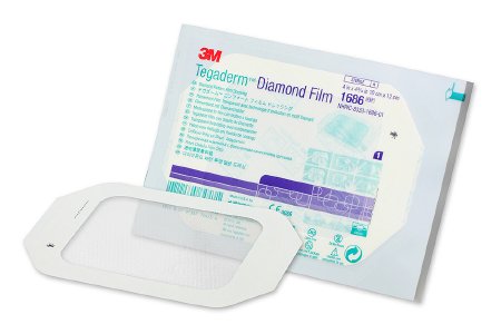 3M Tegaderm - Transparent Film Dressing Rectangle 4 X 4-3/4 Inch Frame Style Delivery Without Label Sterile - 1686