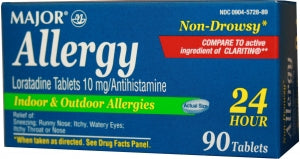 Major Pharmaceuticals Major Allergy Relief 10 mg Strength Tablet 90 per Bottle - 904572889