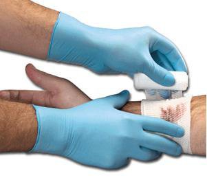 Dash Medical Gloves VitalGard Exam Glove Small NonSterile Nitrile Standard Cuff Length Fully Textured Blue Not Chemo Approved - VNPF100S