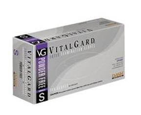 Dash Medical Gloves VitalGard Exam Glove Small NonSterile Latex Standard Cuff Length Fully Textured Natural Not Chemo Approved - VPF100S