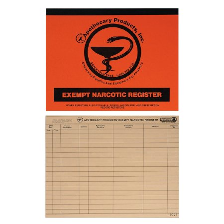Apothecary Products - Record Book Narcotic Record - 52630