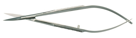 BR Surgical - Iris Scissors Noyes 4-3/4 Inch Length Surgical Grade Stainless Steel NonSterile Serrated Thumb Handle with Spring Curved Blades Sharp Tip / Sharp Tip - BR08-11112
