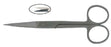 BR Surgical Operating Scissors 5 Inch Length Tungsten Carbide Finger Ring Handle Straight Sharp / Sharp - BR08-12413