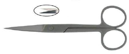 BR Surgical Operating Scissors 5 Inch Length Tungsten Carbide Finger Ring Handle Straight Sharp / Sharp - BR08-12413