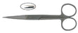 BR Surgical - Operating Scissors 5 Inch Length Tungsten Carbide Finger Ring Handle Straight Sharp Tip / Sharp Tip - BR08-12413