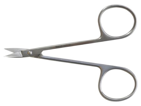 BR Surgical - Scissors Wilmer-Converse 4 Inch Length Surgical Grade Stainless Steel NonSterile Finger Ring Handle Angled Sharp Tip / Sharp Tip - BR08-35010