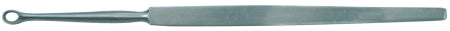 BR Surgical - Dermal Curette Fox 5-1/2 Inch Length Flat Handle 3 mm Tip Straight Fenestrated Round Tip - BR75-12903
