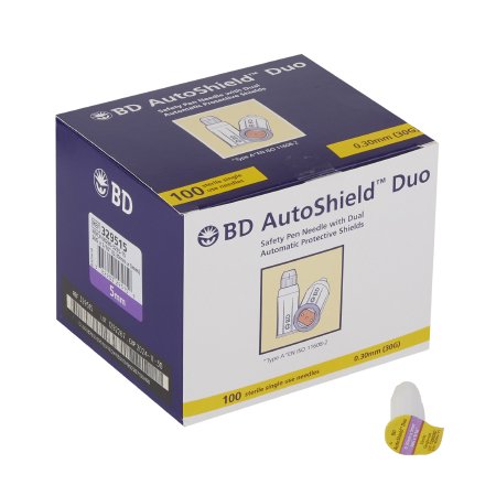 AutoShield Duo - Insulin Pen Needle 30 Gauge 5 mm Length Automatic Locking Shield - 329515
