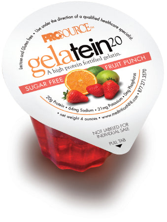 Medtrition/National Nutrition Gelatein 20 Oral Protein Supplement Fruit Punch Flavor 4 oz. Cup Ready to Use - 11693