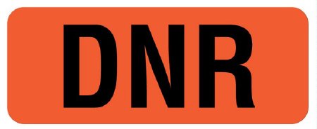 UAL - Pre-Printed Label Advisory Label Fluorescent Red Paper DNR Safety and Instructional 7/8 X 2-1/4 Inch - ULHX205