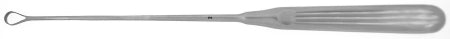 BR Surgical - Uterine Curette Sims 11 Inch Length Hollow Handle with Grooves Size 6 Tip Sharp Teardrop Loop Tip - BR70-71514