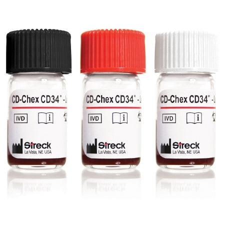Streck Laboratories CD-Chex CD34 Immunophenotyping Control Level 1, 2, Positive 2 X 1 mL - 213338