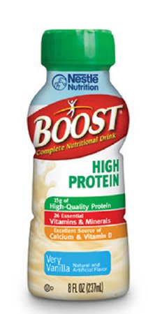 Nestle Healthcare Nutrition Boost High Protein Oral Supplement Very Vanilla Flavor 8 oz. Bottle Ready to Use - 12187364