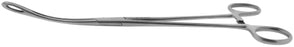 BR Surgical BR Surgical Sponge Forceps Fletcher 9-1/2 Inch Surgical Grade Stainless Steel NonSterile Ratchet Lock Finger Ring Handle Straight Narrow Serrated Fenestrated Oval Jaws - BR16-17425