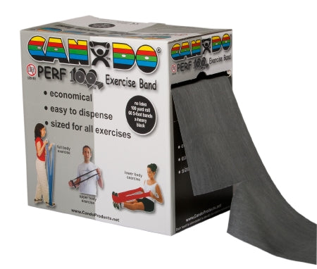 Fabrication Enterprises CanDo Perf 100 Exercise Resistance Band Black 100 Yard X-Heavy Resistance - 1203749