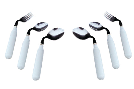 Comfort Grip - Teaspoon Left Handed White Vinyl-Coated - 61-0047L