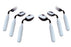 Comfort Grip - Fork Left Handed White Vinyl-Coated - 61-0046L