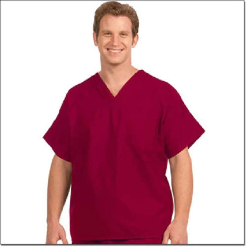 Fashion Seal Uniforms - Scrub Shirt Large Sangria 1 Pocket Extra Long Cap Sleeve Unisex - 78003-L