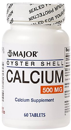 Major Pharmaceuticals Major Joint Health Supplement Oyster Shell 500 mg Strength Tablet 60 per Bottle - 904188352