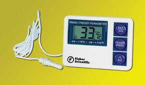 PANTek Technologies LLC Fisher Scientific Refrigerator / Freezer / Room Thermometer Fahrenheit / Celsius -58° to +158°F (-50° to +70°C) External Sensor Battery Operated - S01556