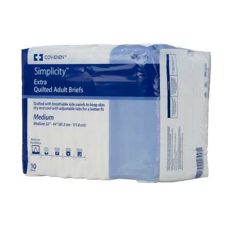 Cardinal Simplicity Adult Incontinent Brief Tab Closure Medium Disposable Moderate Absorbency - 60043-