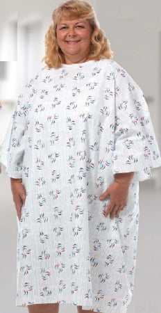 Fashion Seal Uniforms Patient Exam Gown Up to 5X-Large Adult Raindrops Print - 735-NS