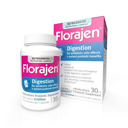 Florajen Digestion - Probiotic Dietary Supplement 30 per Bottle Capsule - 73942344048