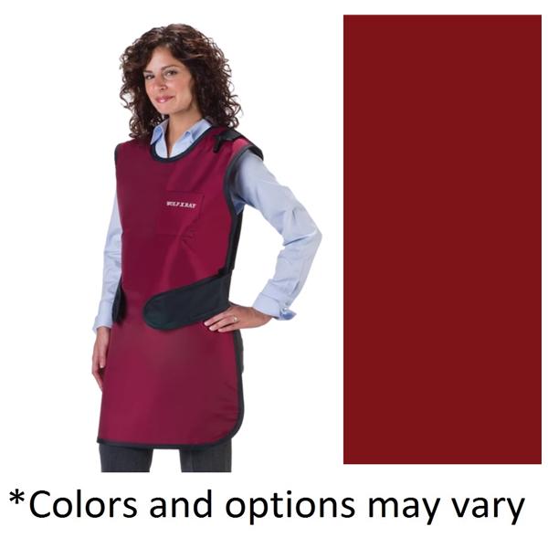 Wolf X-Ray Apron Lead Burgundy 24X40" With Thyroid Collar Each - 65021TC-18