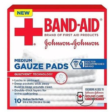 Johnson & Johnson Consumer Band-Aid Gauze Sponge Gauze 3 X 3 Inch Square Sterile - 381371165704