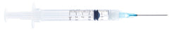 Sol-Millennium Medical Sol-Care Syringe with Hypodermic Needle 3 mL 23 Gauge 1 Inch Detachable Needle Retractable Needle - 100077I