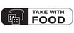 Indeed - Pre-Printed Label Auxiliary Label White Paper Take With Food Black Safety and Instructional 3/8 X 1-5/8 Inch - 2010