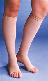 Alimed Venosan Compression Stockings Knee High Medium Beige Open Toe - 60895