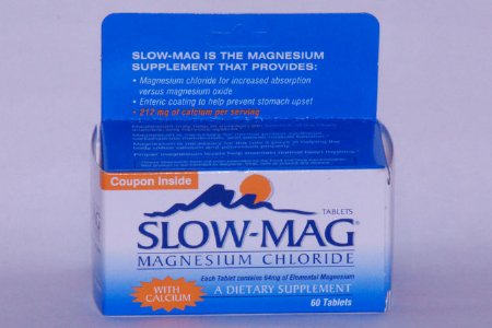 Purdue Pharma Slow-Mag Mineral Supplement Magnesium Chloride 71.5 Gram Strength Tablet 60 per Bottle - 67618010760