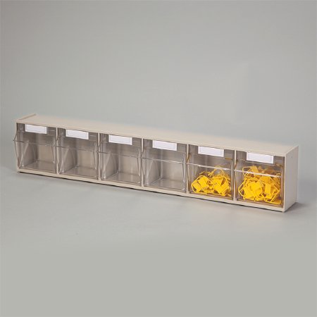 Tilters - Tilt Front Bin White Plastic 3-5/8 X 4-1/2 X 23-5/8 Inch - 1203W