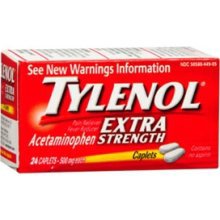 Tylenol - Pain Relief 500 mg Strength Acetaminophen Caplet 24 per Bottle - 30300450449055