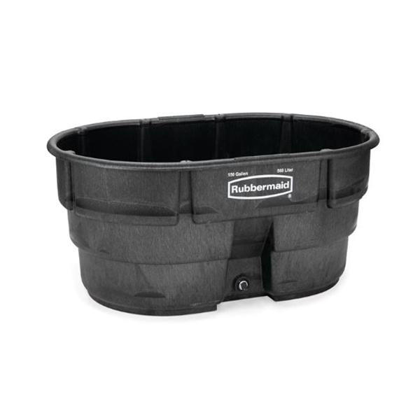 Rubbermaid Tank Storage Structural Foam 150Gal No Lid Black Oval Ea - FG424500BLA