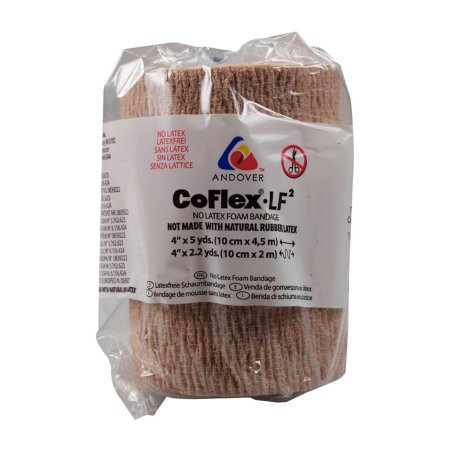 CoFlex·LF2 - Cohesive Bandage 4 Inch X 5 Yard 20 lbs. Tensile Strength Self-adherent Closure Tan NonSterile - 9400TN-018