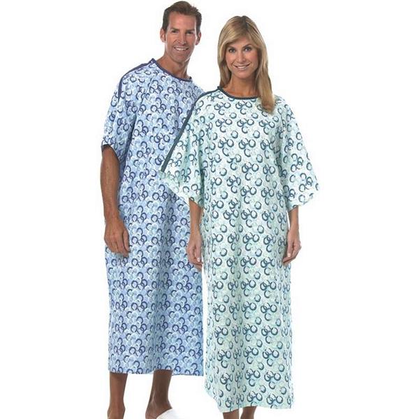 Fashion Seal Gown Patient Polyester / Cotton Sheeting Lg 51" Unsx Sphrfsl Ang Bck Adlt Ea - 744-L