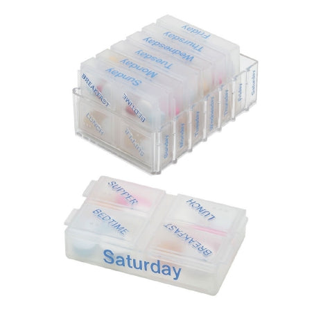 Apothecary Products Weekly Pill Chest Pill Organizer 7 Day 4 Dose - 67180