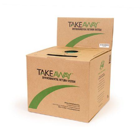 TakeAway Recovery System - Mailback Medication Return Container 10 Gallon, 14 L X 14 W X 11.875 H Inch, Cardboard - 17100