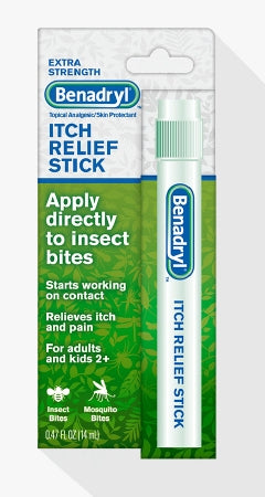 Johnson & Johnson Consumer Benadryl Itch Relief 2% - 0.1% Strength Liquid 14 mL Stick - 10312547171400