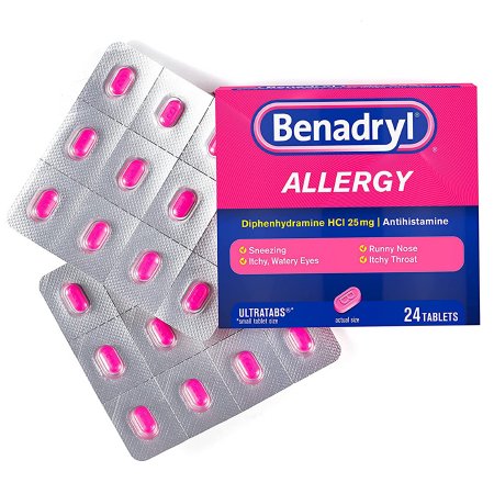 Benadryl - Allergy Relief 25 mg Strength Tablet 24 per Box - 10312547170311