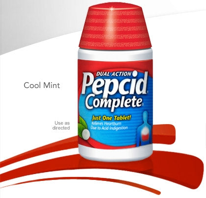 Pepcid Complete - Antacid 800 mg - 165 mg - 10 mg Strength Chewable Tablet 25 per Box - 30716837888254