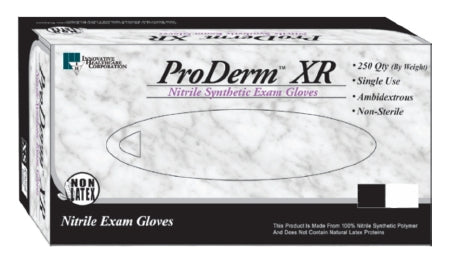 Innovative Healthcare Corporation ProDerm XR Exam Glove Large NonSterile Nitrile Standard Cuff Length Textured Fingertips Sky Blue Not Chemo Approved - 158300