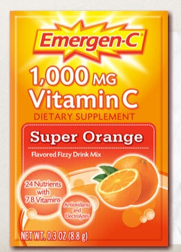 Glaxo Smith Kline Oral Supplement Emergen-C Super Orange Flavor Powder 0.3 Oz. Container Individual Packet - 7631430203