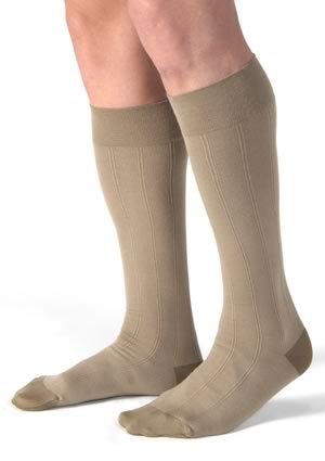 JOBST for Men Casual - Compression Socks Knee High X-Large / Full Calf Khaki Closed Toe - 113113