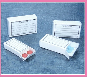 Drug Package Physician Pill Carton 2 1/2 X 1 1/2 X 3/4 Inch, Number 5 - PPC-5